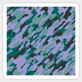 Teal Camouflage Sticker